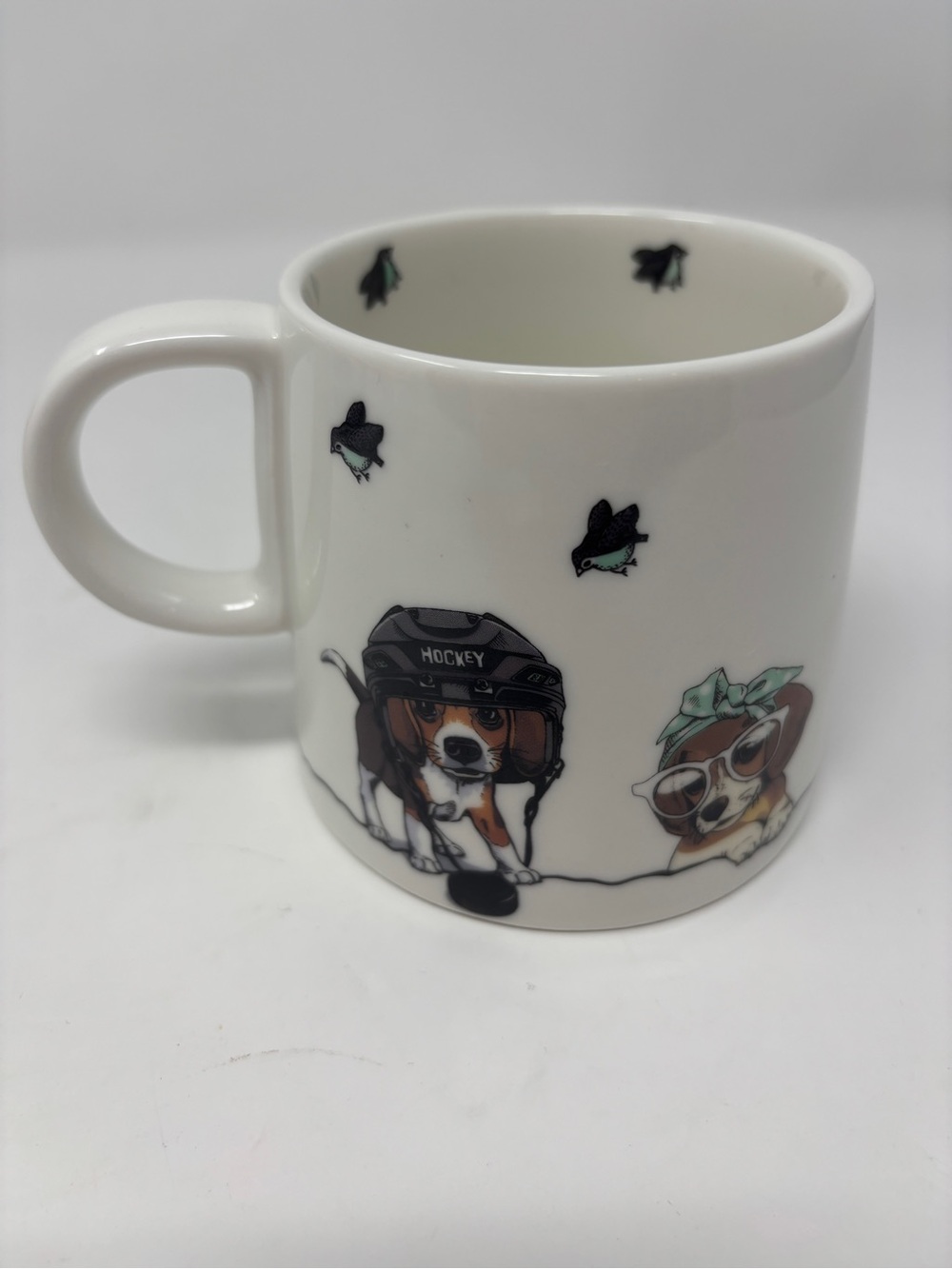 BIA Cordon Blue Paws Cafe Beagle Dog & Birds Mug Ceramic Coffee Cup